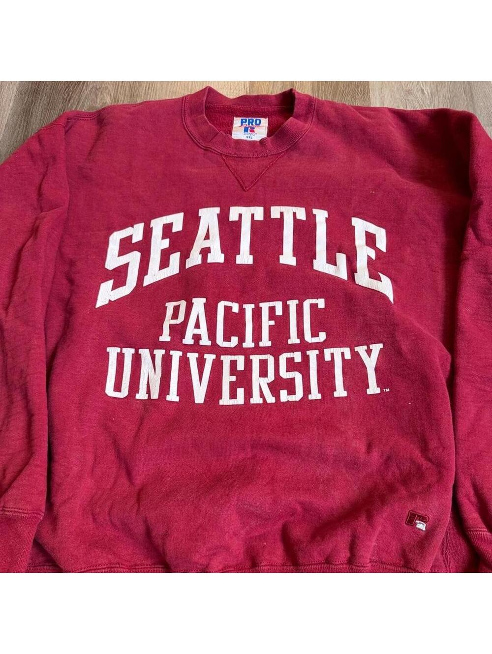 Vintage 90s Seattle Pacific University Crewneck Sweatshirt sz XXL - Picture 2 of 7